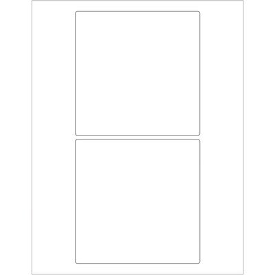 Tape Logic® Rectangular Laser Labels, 5 x 5, White, 200/Case (LL168)