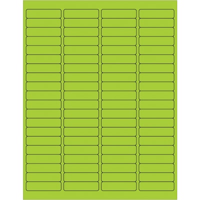 Tape Logic® Rectangle Laser Labels, 1 15/16 x 1/2, Fluorescent Green, 8000/Case (LL171GN)