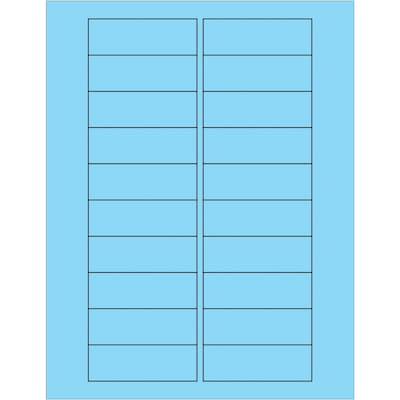 Tape Logic Rectangle Laser Labels, 3 x 1, Pastel Blue, 2000/Case (LL174BE)