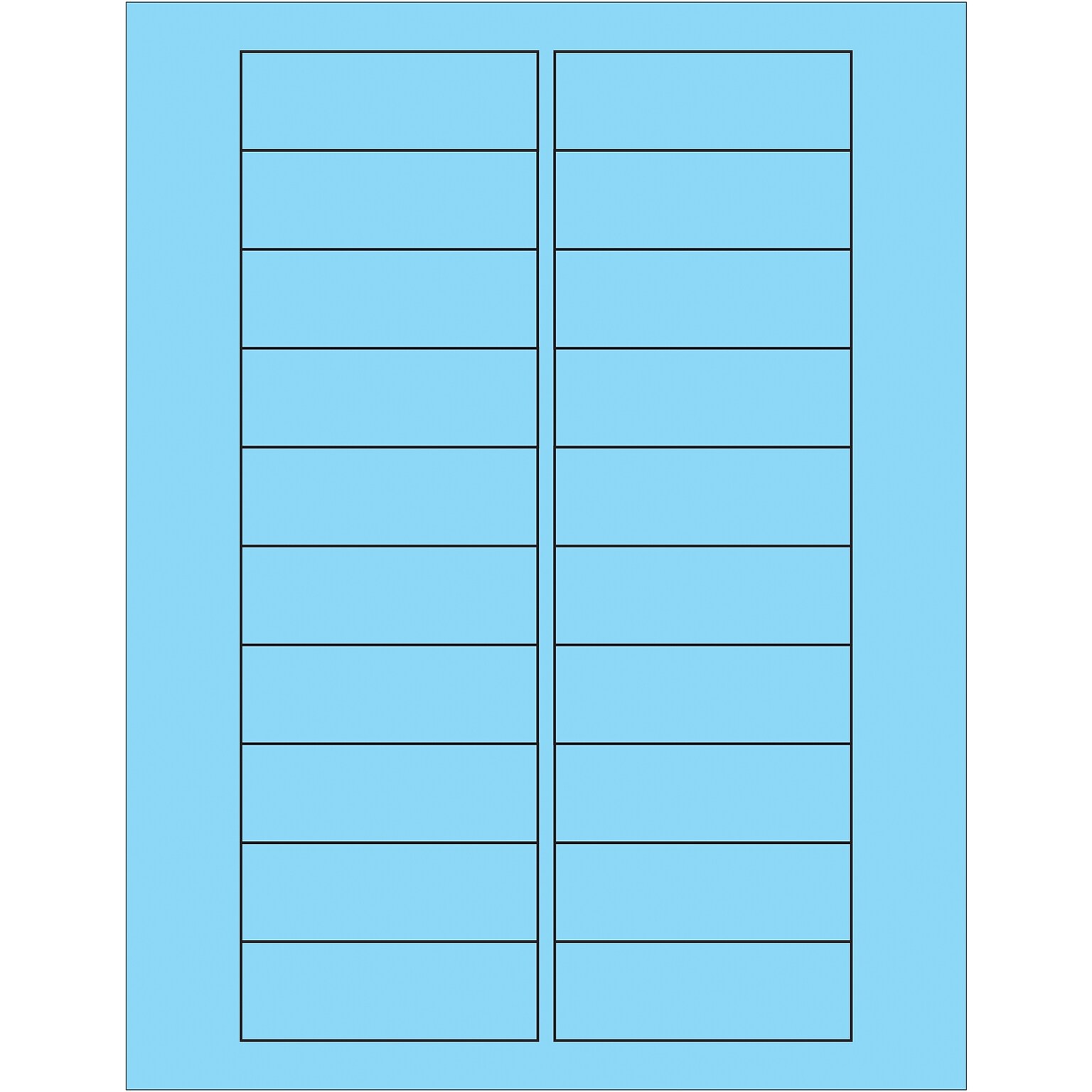 Tape Logic Rectangle Laser Labels, 3 x 1, Pastel Blue, 2000/Case (LL174BE)