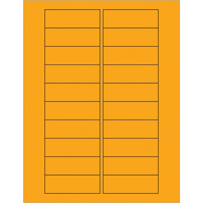 Tape Logic Rectangle Laser Labels, 3 x 1, Fluorescent Orange, 2000/Case (LL174OR)