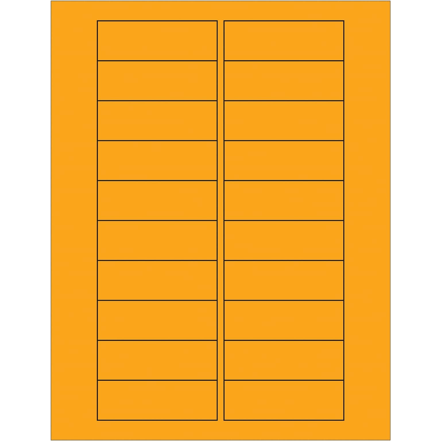 Tape Logic Rectangle Laser Labels, 3 x 1, Fluorescent Orange, 2000/Case (LL174OR)