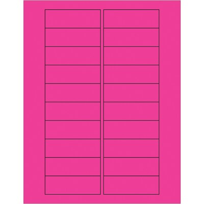 Tape Logic Rectangle Laser Labels, 3 x 1, Fluorescent Pink, 2000/Case (LL174PK)