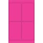Tape Logic Rectangle Laser Labels, 4" x 6", Fluorescent Pink, 400/Case (LL186PK)