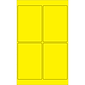 Tape Logic® Rectangle Laser Labels, 4" x 6", Fluorescent Yellow, 400/Case (LL186YE)