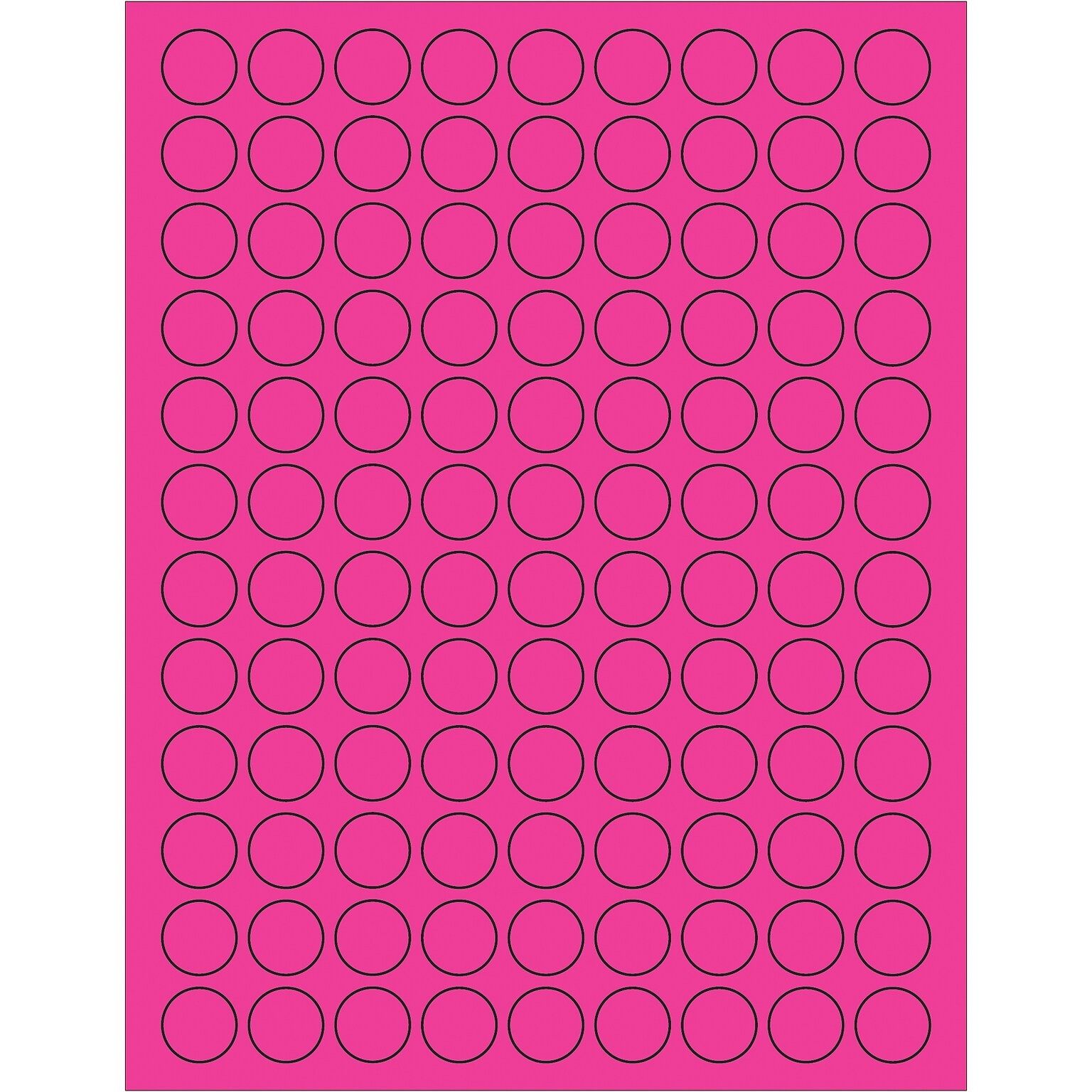 Tape Logic® Fluorescent Circle Laser Labels, 3/4, Fluorescent Pink, 10800/Case (LL190PK)