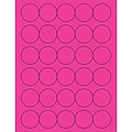 Tape Logic® Fluorescent Circle Laser Labels, 1 1/2, Fluorescent Pink, 3000/Case (LL192PK)