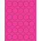 Tape Logic® Fluorescent Circle Laser Labels, 1 1/2", Fluorescent Pink, 3000/Case (LL192PK)