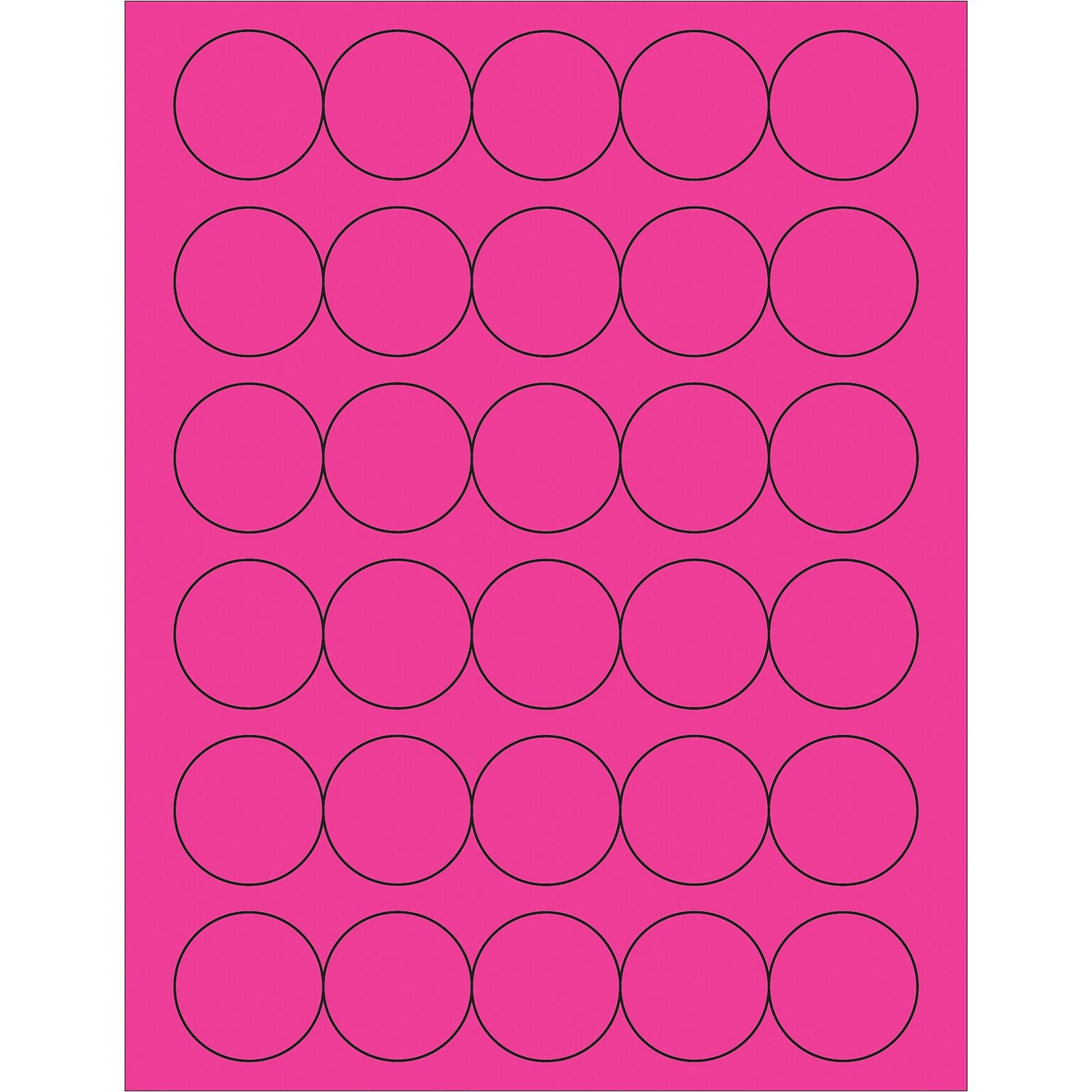 Tape Logic® Fluorescent Circle Laser Labels, 1 1/2, Fluorescent Pink, 3000/Case (LL192PK)