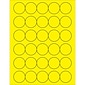 Tape Logic® Fluorescent Circle Laser Labels, 1 1/2", Fluorescent Yellow, 3000/Case (LL192YE)