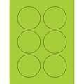 Tape Logic Fluorescent Circle Laser Labels, 3, Fluorescent Green, 600/Case (LL195GN)