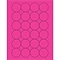 Tape Logic Fluorescent Circle Laser Labels, 1 2/3, Fluorescent Pink, 2400/Case (LL196PK)