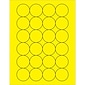 Tape Logic Fluorescent Circle Laser Labels, 1 2/3", Fluorescent Yellow, 2400/Case (LL196YE)