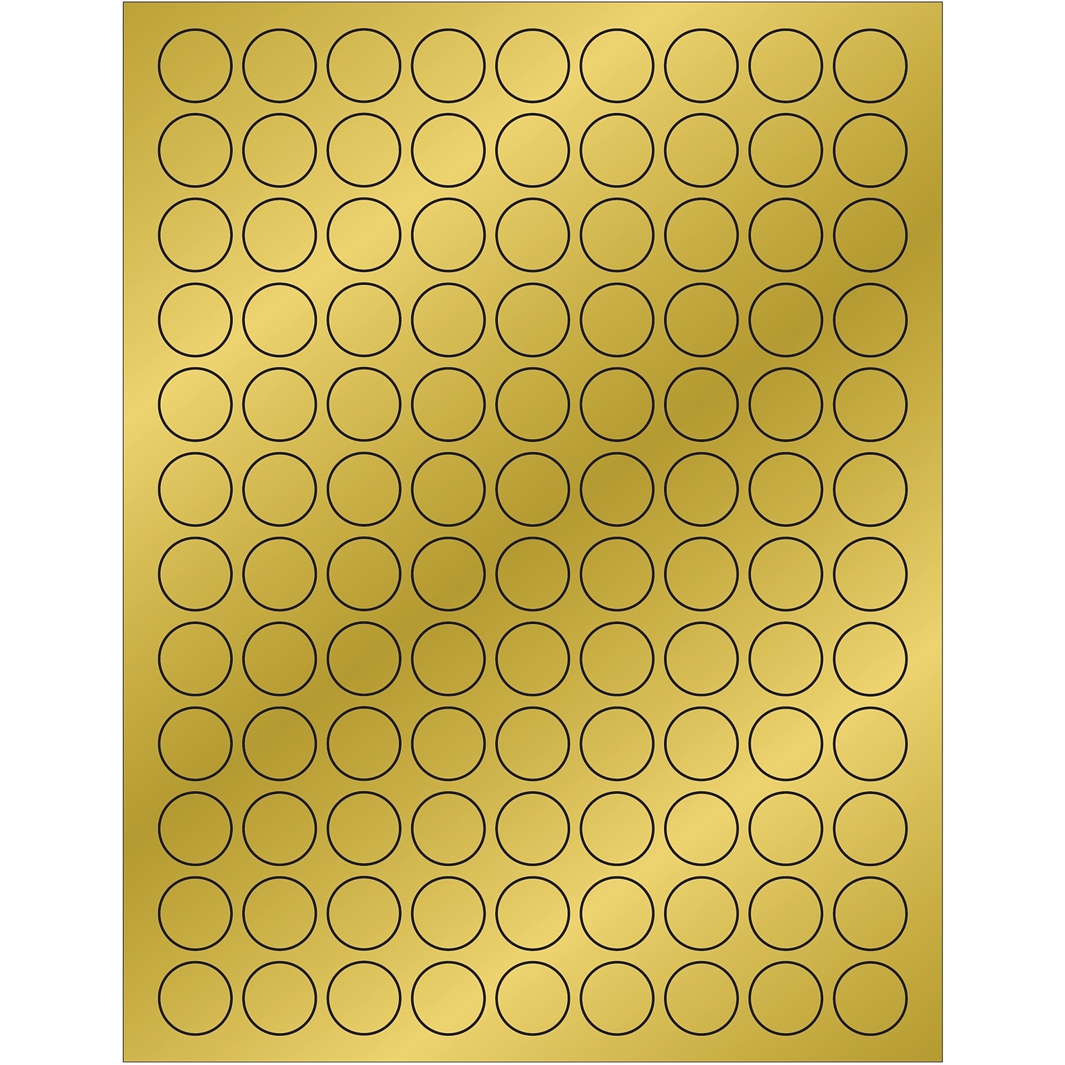 Tape Logic Foil Circle Laser Labels, 3/4, Gold, 10800/Case (LL215GD)