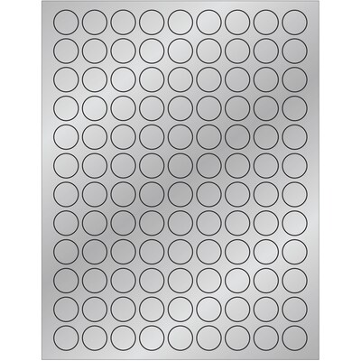 Tape Logic Foil Circle Laser Labels, 3/4, Silver, 10800/Case (LL215SR)