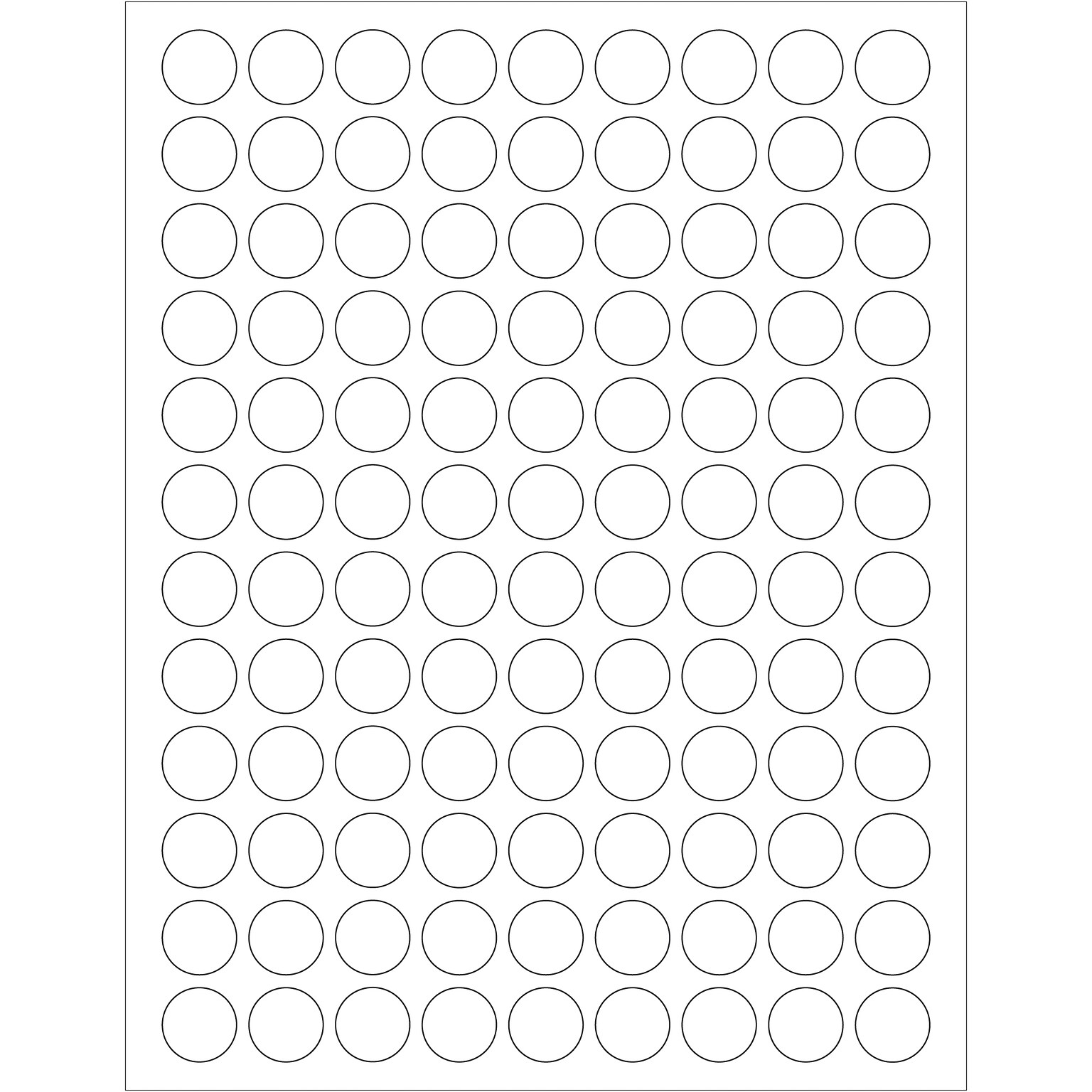 Tape Logic® Removable Circle Laser Labels, 3/4, White, 10800/Case (LL294)