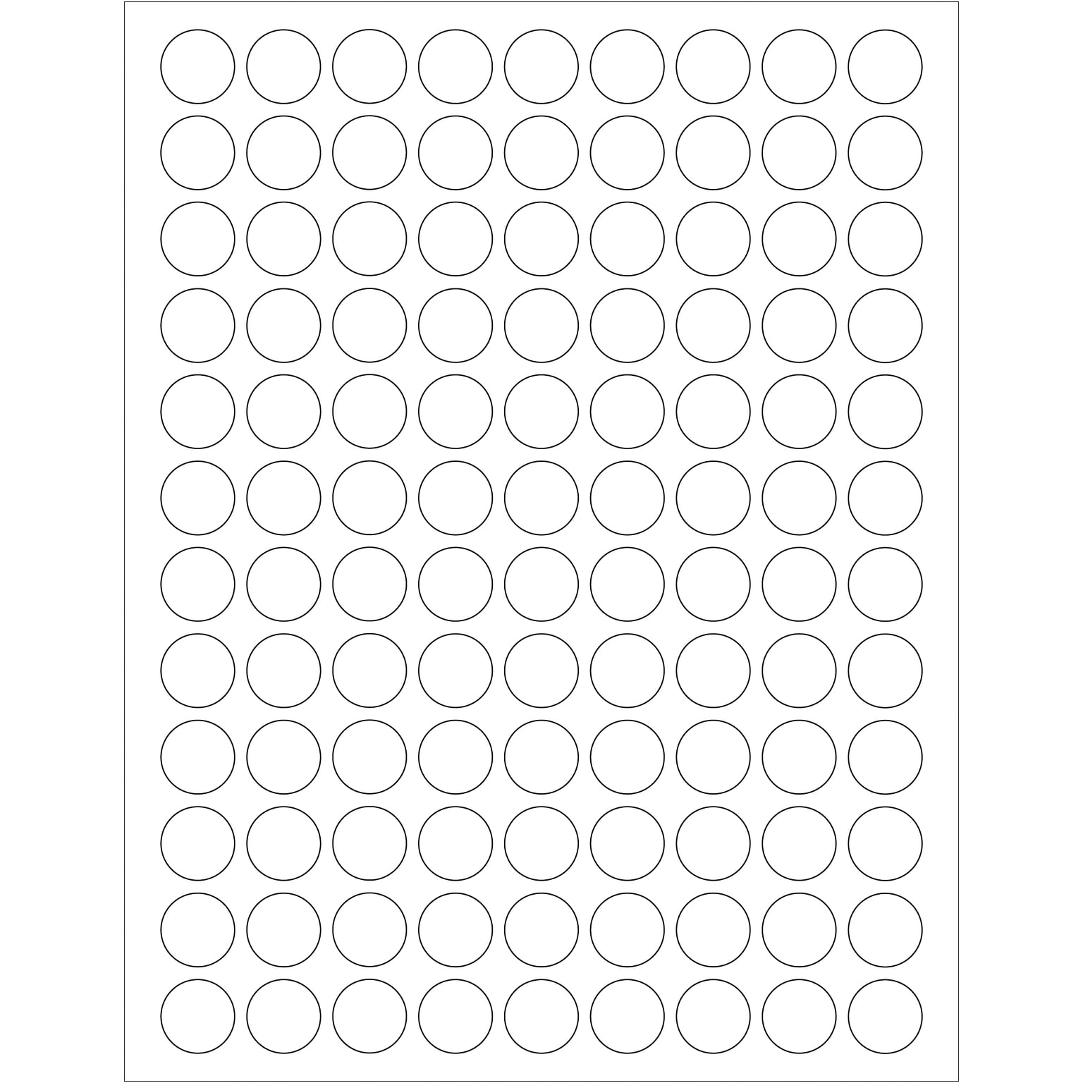 Tape Logic® Removable Circle Laser Labels, 3/4, White, 10800/Case (LL294)