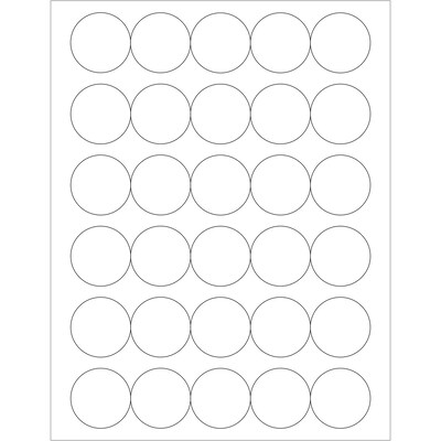 Tape Logic Glossy White Circle Laser Labels, 1 1/2, Glossy White, 3000/Case (LL301)