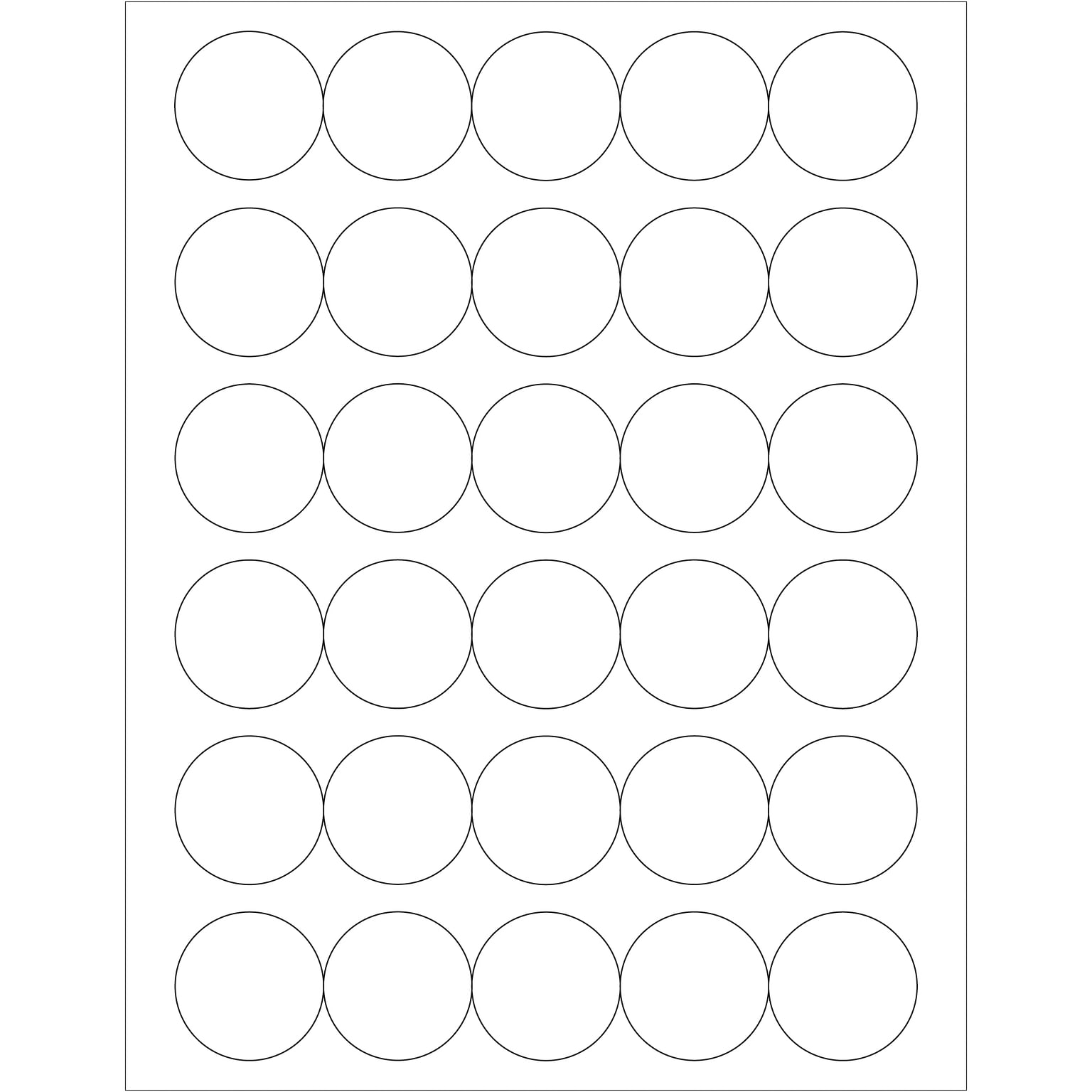 Tape Logic Glossy White Circle Laser Labels, 1 1/2, Glossy White, 3000/Case (LL301)