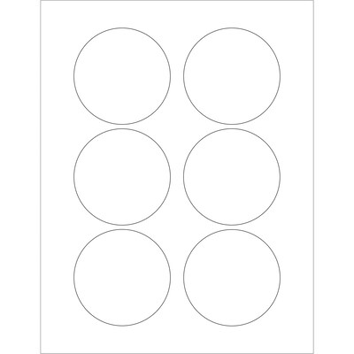 Tape Logic Glossy White Circle Laser Labels, 3, Glossy White, 600/Case (LL304)