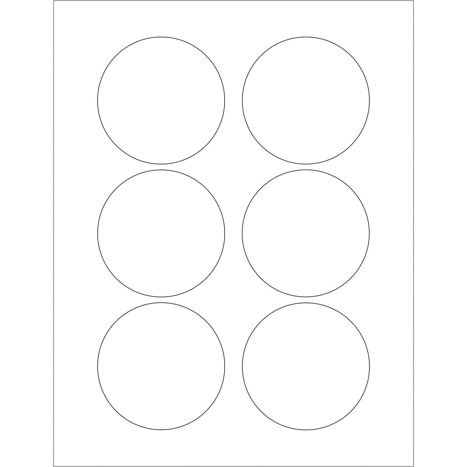 Tape Logic Glossy White Circle Laser Labels, 3, Glossy White, 600/Case (LL304)