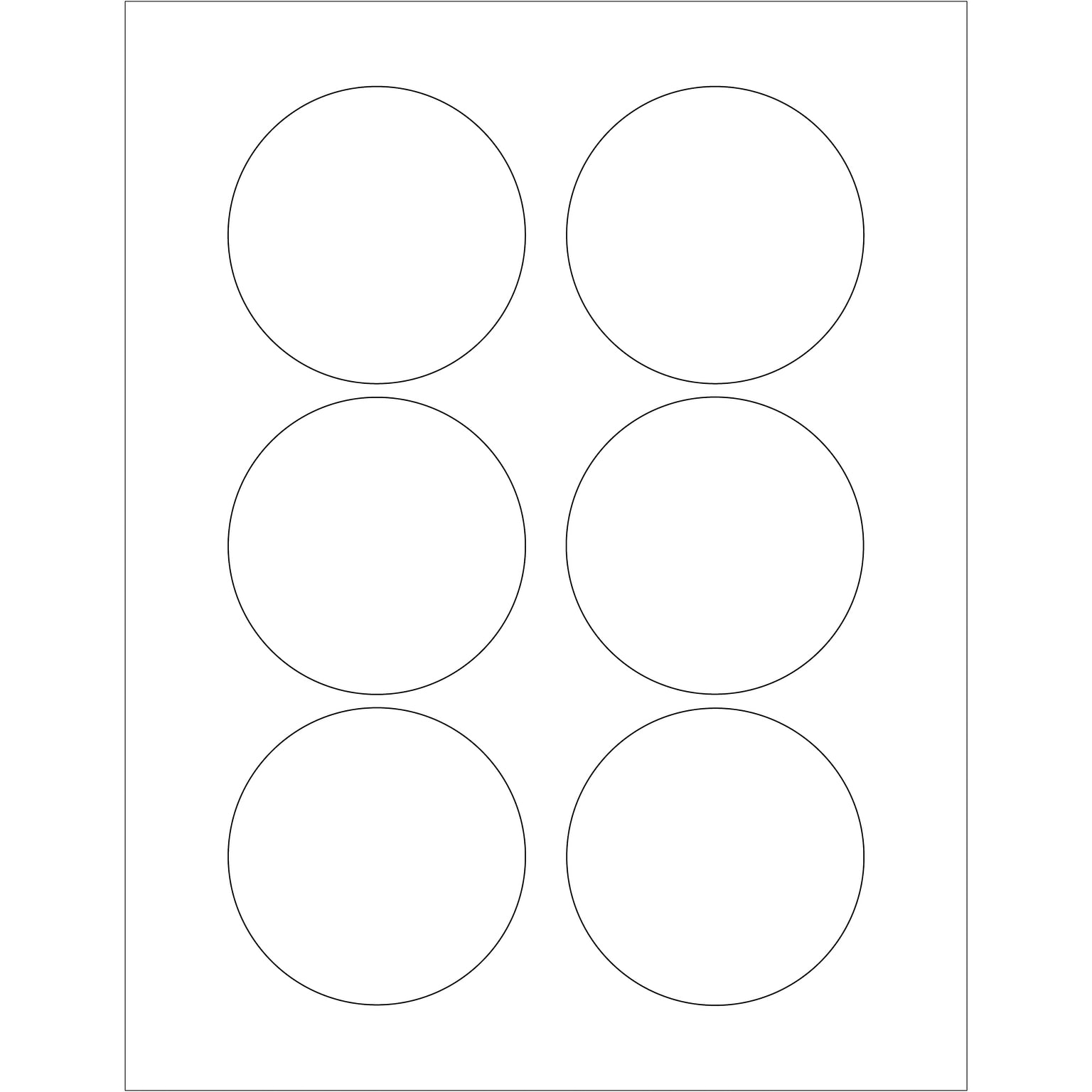 Tape Logic Glossy White Circle Laser Labels, 3, Glossy White, 600/Case (LL304)