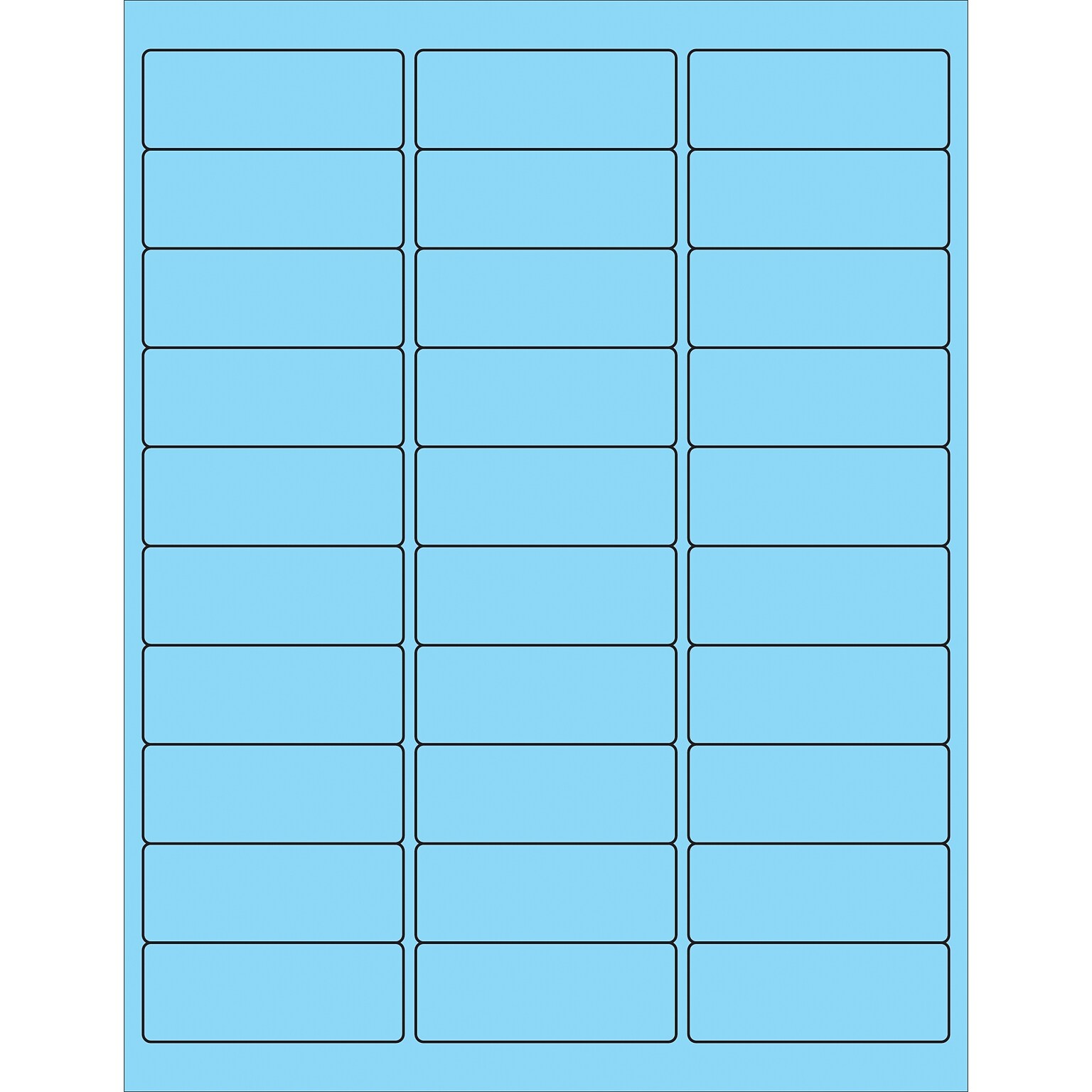 Tape Logic® Removable Rectangle Laser Labels, 2 5/8 x 1, Pastel Blue, 3000/Case (LL405BE)