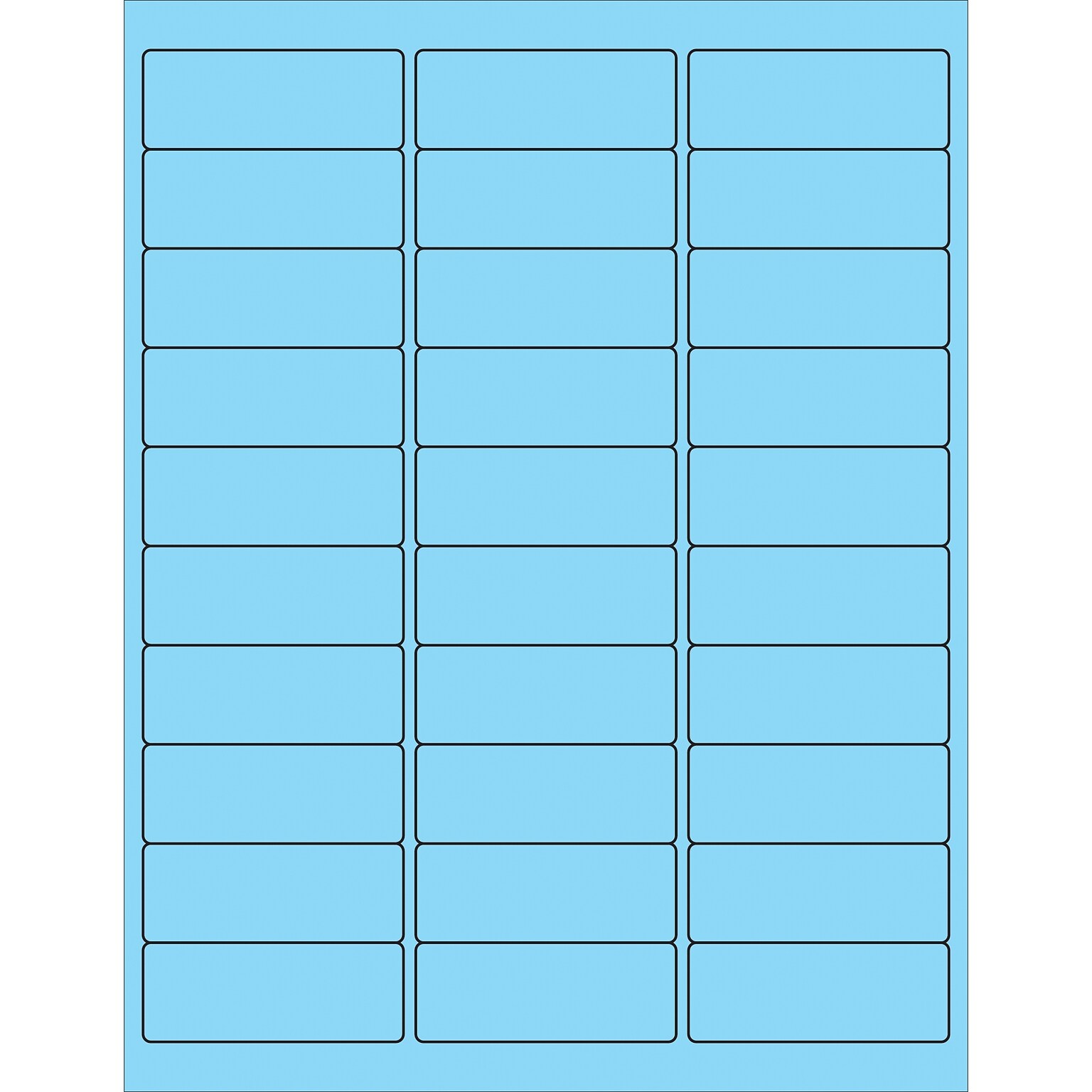 Tape Logic® Removable Rectangle Laser Labels, 2 5/8 x 1, Pastel Blue, 3000/Case (LL405BE)