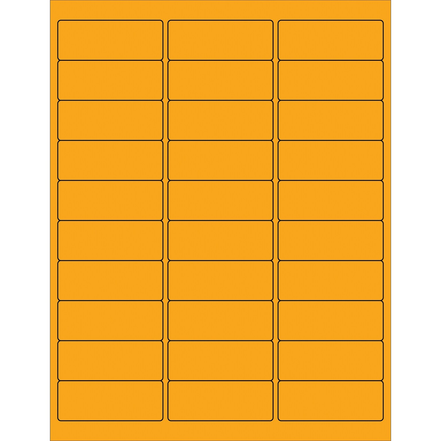 Tape Logic® Removable Rectangle Laser Labels, 2 5/8 x 1, Fluorescent Orange, 3000/Case (LL405OR)