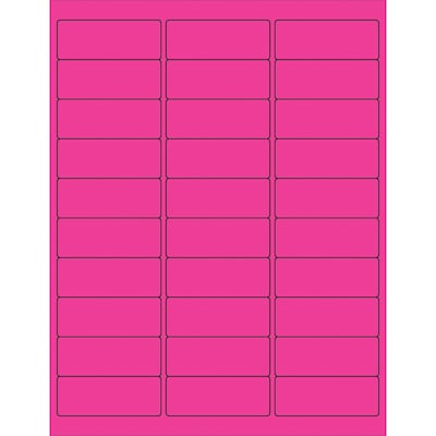 Tape Logic® Removable Rectangle Laser Labels, 2 5/8 x 1, Fluorescent Pink, 3000/Case (LL405PK)