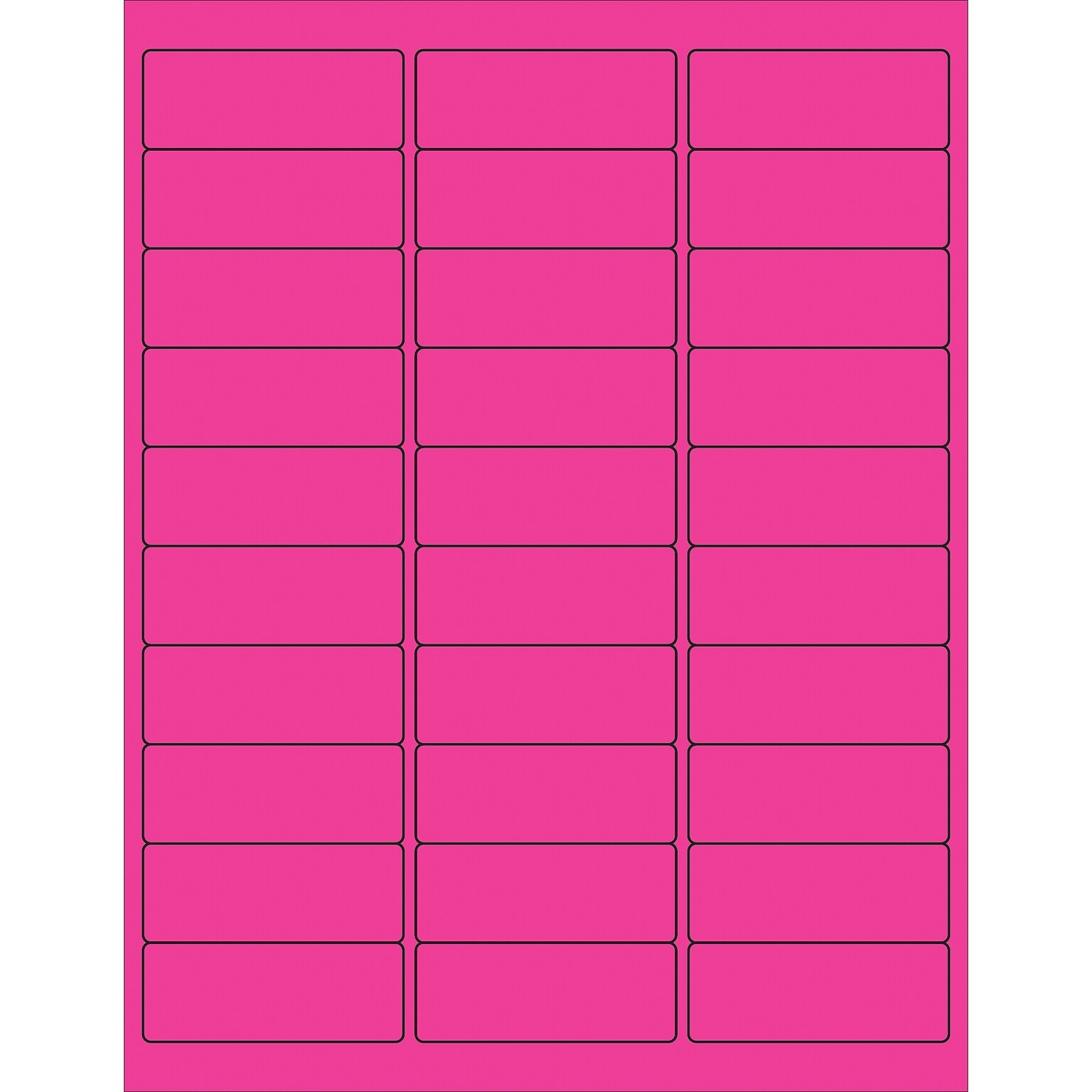 Tape Logic® Removable Rectangle Laser Labels, 2 5/8 x 1, Fluorescent Pink, 3000/Case (LL405PK)