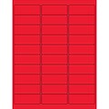 Tape Logic® Removable Rectangle Laser Labels, 2 5/8 x 1, Fluorescent Red, 3000/Case (LL405RD)