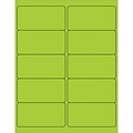 Tape Logic® Removable Rectangle Laser Labels, 4 x 2, Fluorescent Green, 1000/Case (LL410GN)