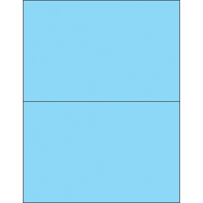 Tape Logic® Removable Rectangle Laser Labels, 8 1/2 x 5 1/2, Pastel Blue, 200/Case (LL415BE)