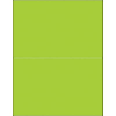Tape Logic® Removable Rectangle Laser Labels, 8 1/2 x 5 1/2, Fluorescent Green, 200/Case (LL415GN)