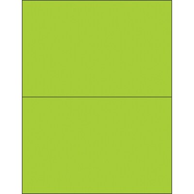 Tape Logic® Removable Rectangle Laser Labels, 8 1/2 x 5 1/2, Fluorescent Green, 200/Case (LL415GN)