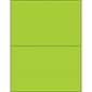 Tape Logic® Removable Rectangle Laser Labels, 8 1/2" x 5 1/2", Fluorescent Green, 200/Case (LL415GN)