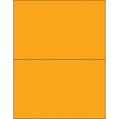 Tape Logic® Removable Rectangle Laser Labels, 8 1/2 x 5 1/2, Fluorescent Orange, 200/Case (LL415OR