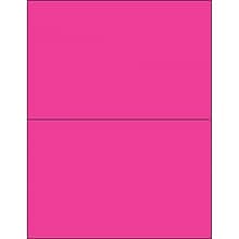 Tape Logic® Removable Rectangle Laser Labels, 8 1/2 x 5 1/2, Fluorescent Pink, 200/Case (LL415PK)