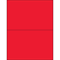 Tape Logic® Removable Rectangle Laser Labels, 8 1/2" x 5 1/2", Fluorescent Red, 200/Case (LL415RD)