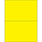 Tape Logic® Removable Rectangle Laser Labels, 8 1/2" x 5 1/2", Fluorescent Yellow, 200/Case (LL415YE)