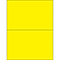 Tape Logic® Removable Rectangle Laser Labels, 8 1/2 x 5 1/2, Fluorescent Yellow, 200/Case (LL415YE