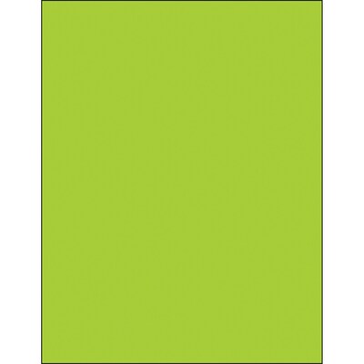 Tape Logic® Removable Rectangle Laser Labels, 8 1/2 x 11, Fluorescent Green, 100/Case (LL420GN)