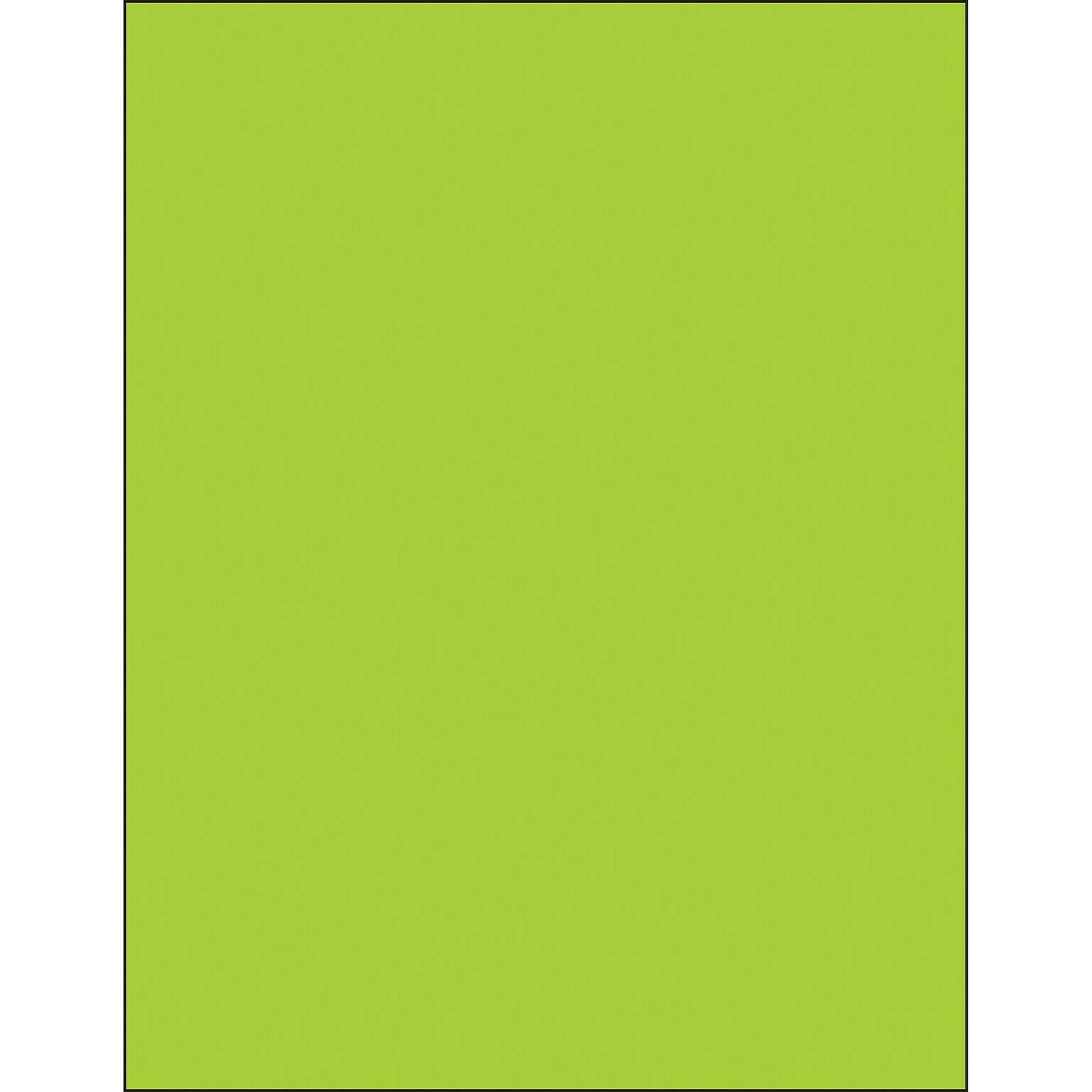 Tape Logic® Removable Rectangle Laser Labels, 8 1/2 x 11, Fluorescent Green, 100/Case (LL420GN)