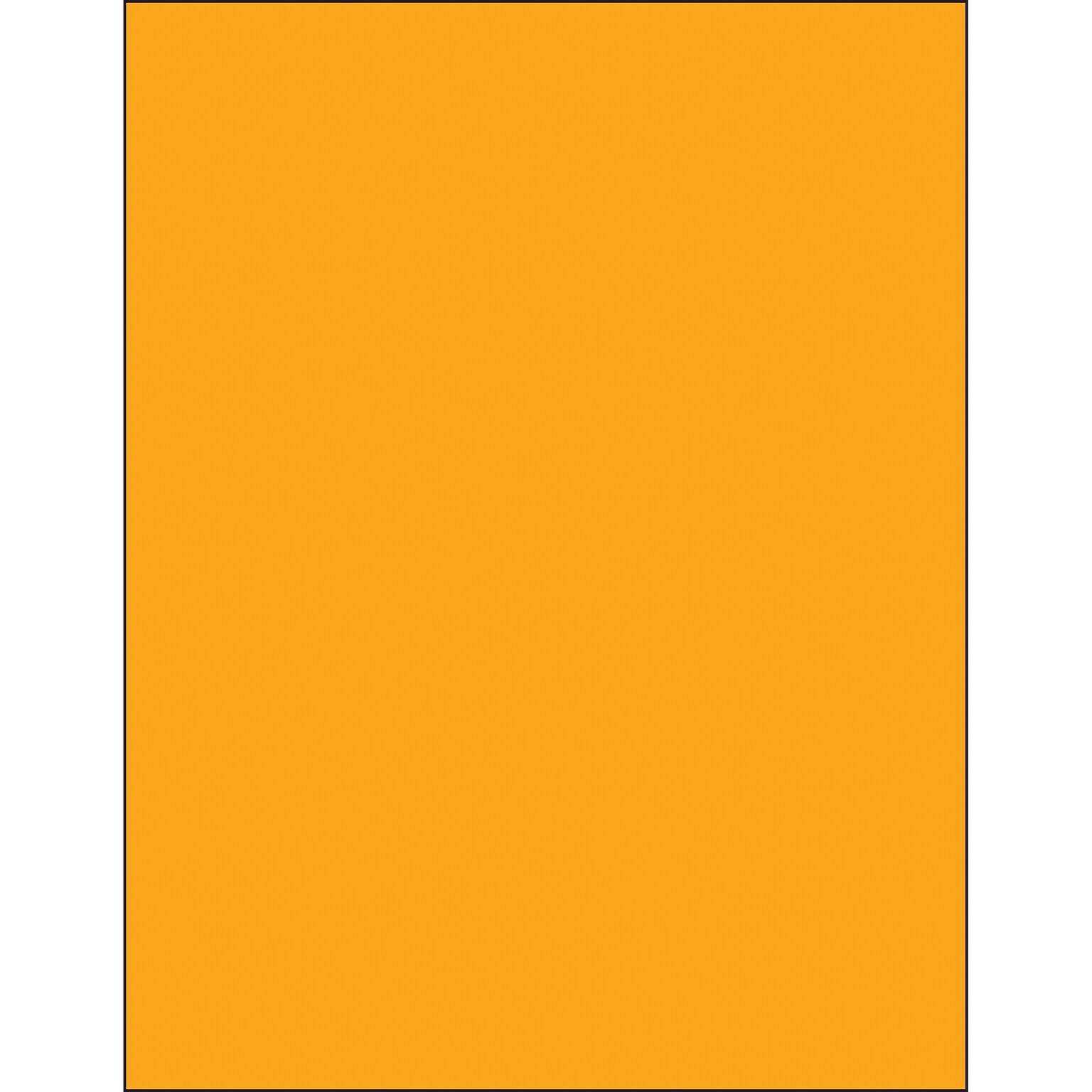 Tape Logic® Removable Rectangle Laser Labels, 8 1/2 x 11, Fluorescent Orange, 100/Case (LL420OR)