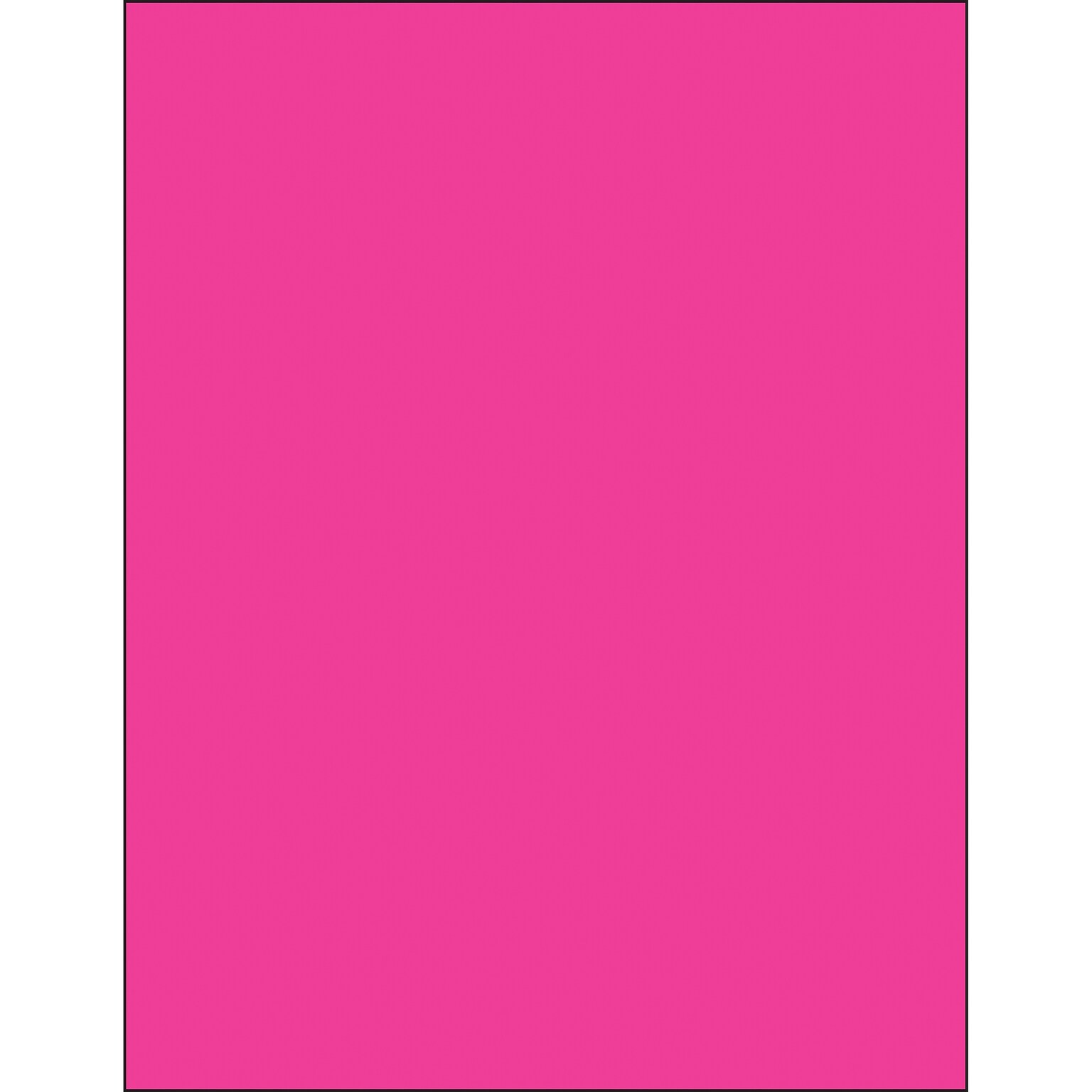 Tape Logic® Removable Rectangle Laser Labels, 8 1/2 x 11, Fluorescent Pink, 100/Case (LL420PK)