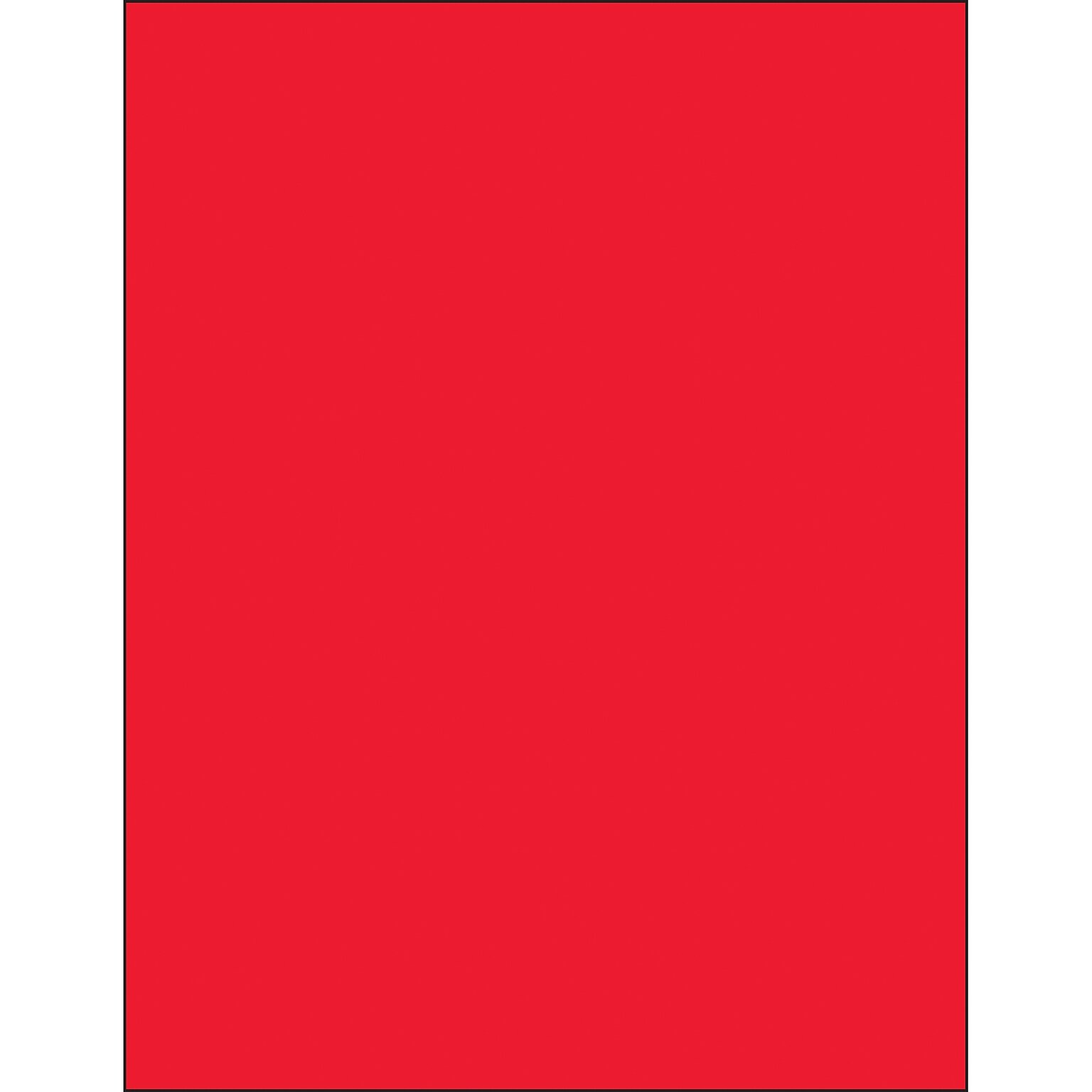 Tape Logic® Removable Rectangle Laser Labels, 8 1/2 x 11, Fluorescent Red, 100/Case (LL420RD)