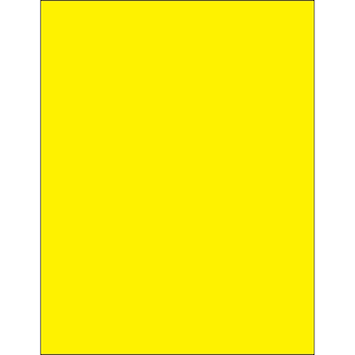 Tape Logic® Removable Rectangle Laser Labels, 8 1/2 x 11, Fluorescent Yellow, 100/Case (LL420YE)