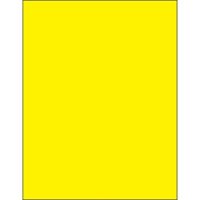 Tape Logic® Removable Rectangle Laser Labels, 8 1/2 x 11, Fluorescent Yellow, 100/Case (LL420YE)