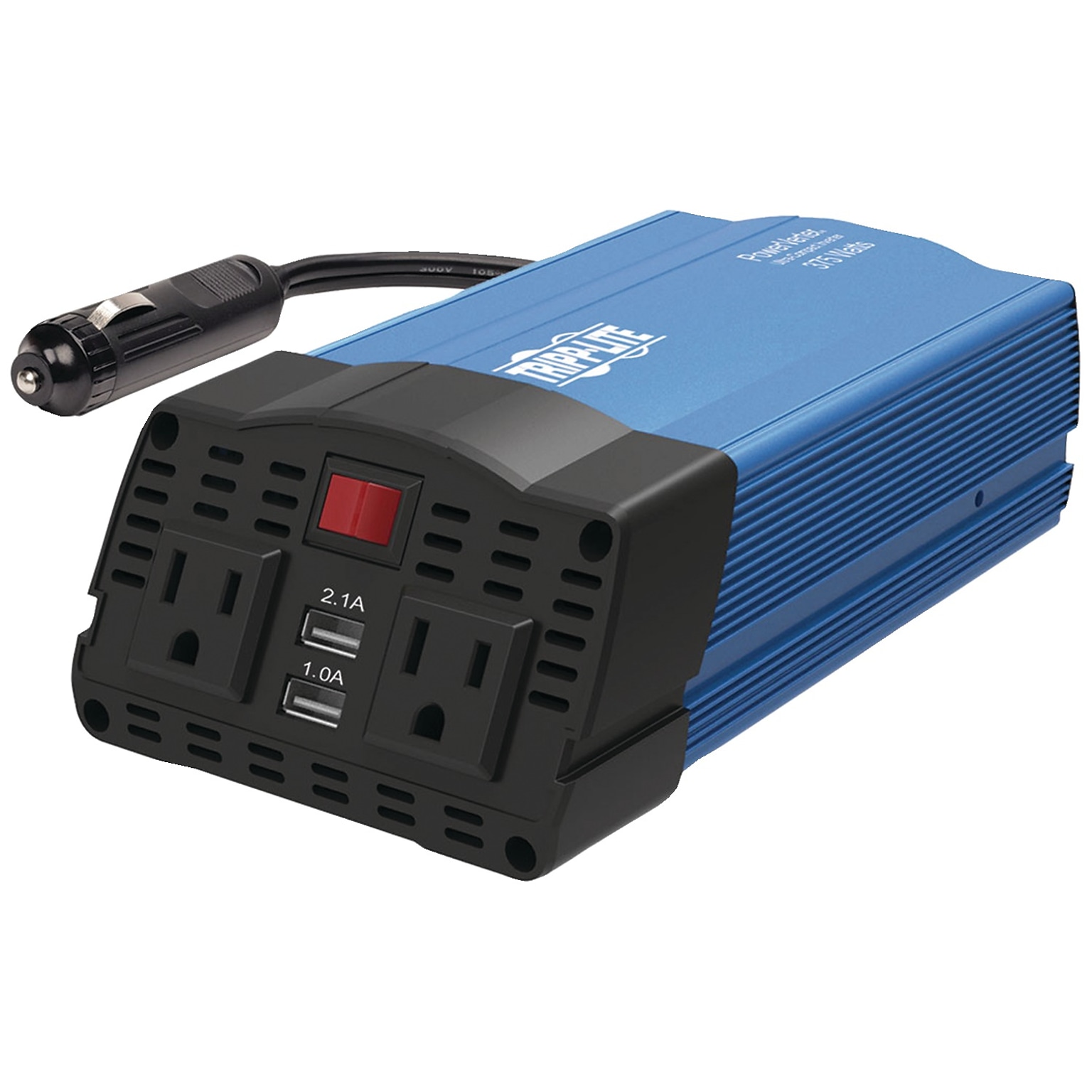 Tripp Lite 375-Watt-Continuous PowerVerter Ultracompact Car Inverter with USB & Battery Cables  (PV375USB)